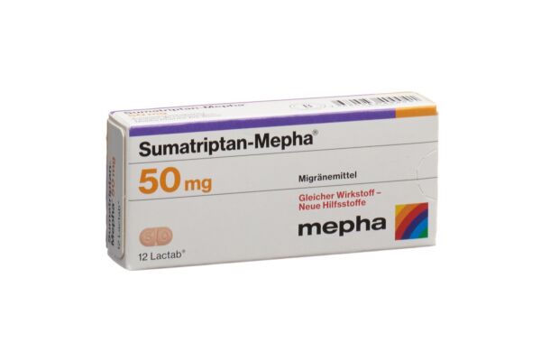 Sumatriptan-Mepha cpr pell 50 mg 12 pce