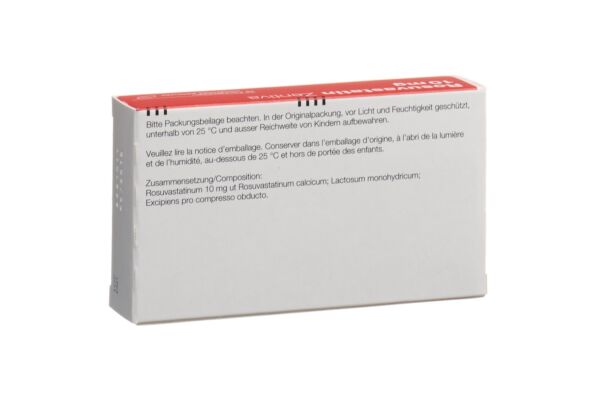 Rosuvastatin Zentiva Filmtabl 10 mg 28 Stk