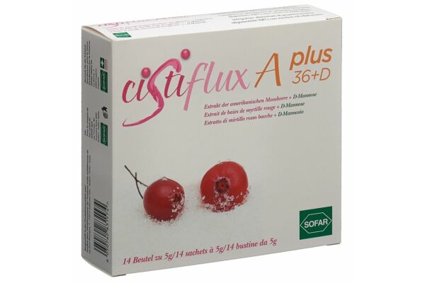 Cistiflux A36+DMannose Nahrungsergänzung Cranberry 14 Btl 5 g
