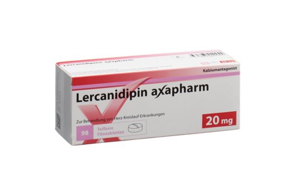 Lercanidipine Axapharm cpr pell 20 mg 98 pce