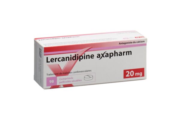 Lercanidipin Axapharm Filmtabl 20 mg 98 Stk