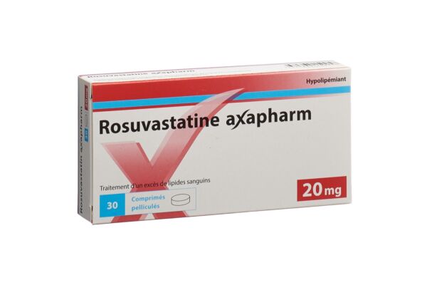 Rosuvastatine axapharm cpr pell 20 mg 30 pce