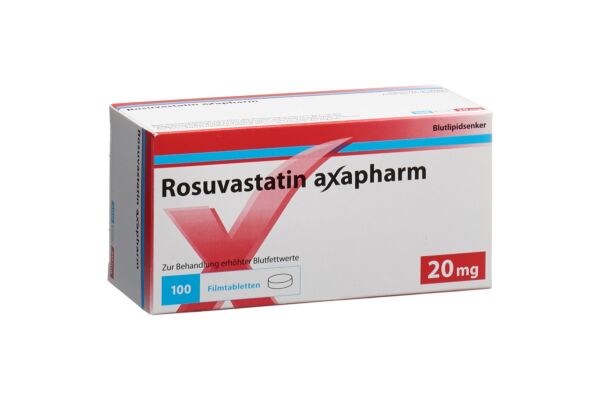 Rosuvastatine axapharm cpr pell 20 mg 100 pce