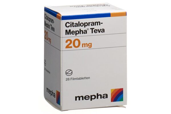 Citalopram-Mepha Teva cpr pell 20 mg bte 28 pce