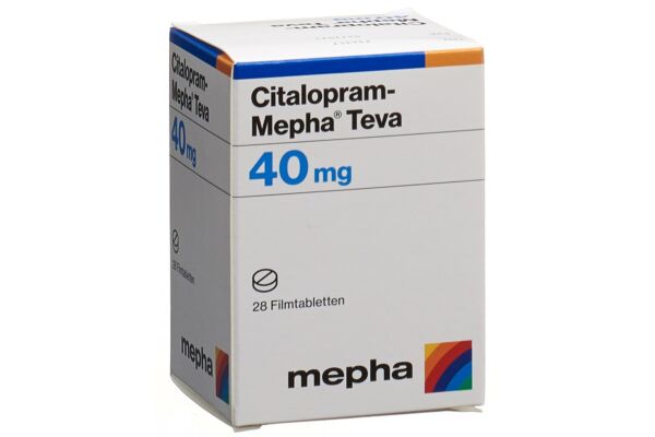 Citalopram-Mepha Teva Filmtabl 40 mg Ds 28 Stk