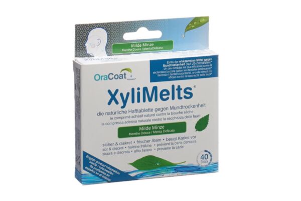 XyliMelts Hafttabletten gegen Mundtrockenheit milde Minze 40 Stk