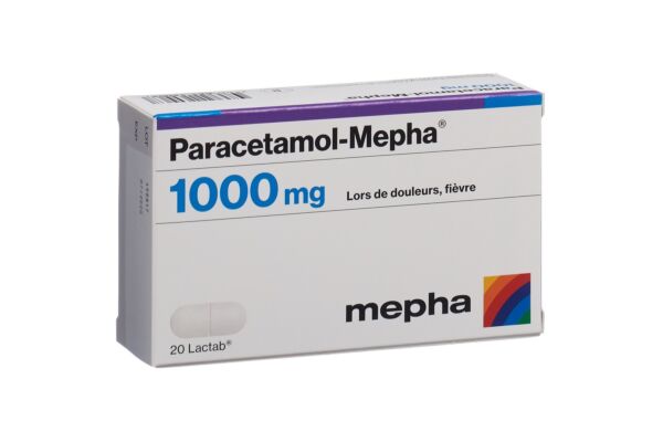 Paracetamol-Mepha cpr pell 1000 mg 20 pce