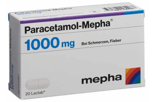Paracetamol-Mepha cpr pell 1000 mg 20 pce