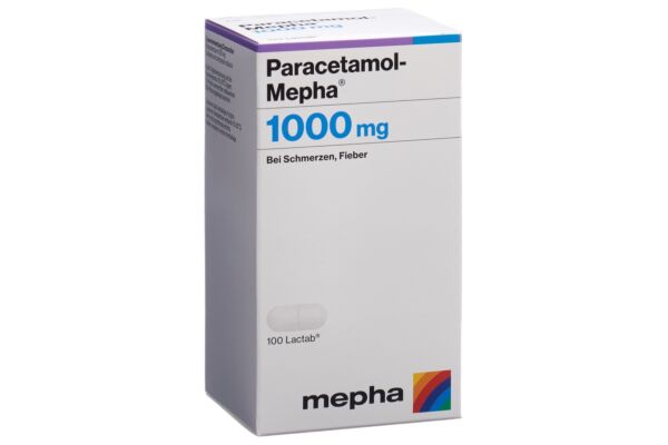 Paracetamol-Mepha cpr pell 1000 mg bte 100 pce
