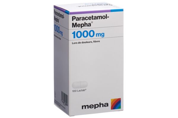 Paracetamol-Mepha cpr pell 1000 mg bte 100 pce