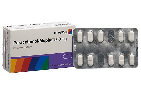 Paracetamol-Mepha cpr pell 500 mg 20 pce