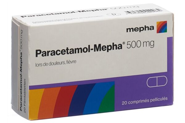 Paracetamol-Mepha cpr pell 500 mg 20 pce
