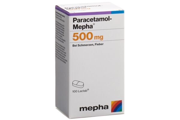 Paracetamol-Mepha cpr pell 500 mg bte 100 pce