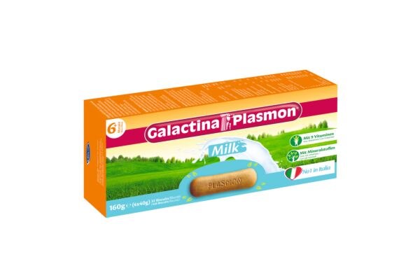 Galactina Plasmon Milk Biscuits pour enfants 4 x 40 g