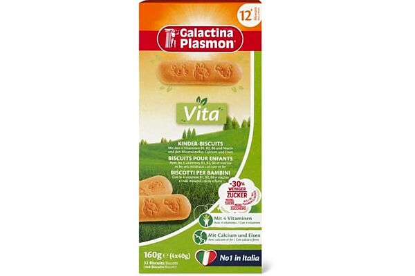 Galactina Plasmon Milk Biscuits pour enfants 4 x 40 g