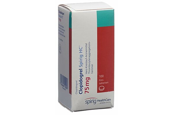 Clopidogrel Spirig HC cpr pell 75 mg bte 100 pce