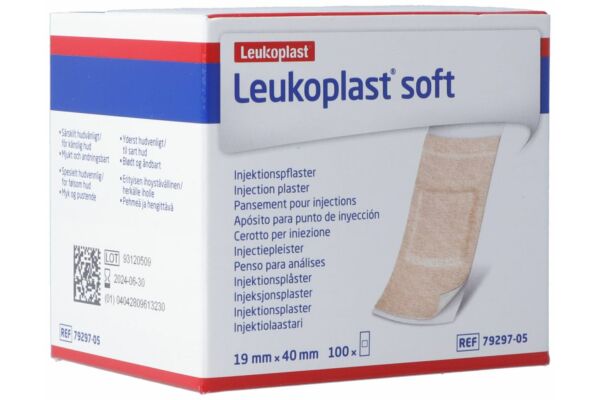 Leukoplast Soft pansement pour injections 19x40mm 100 pce