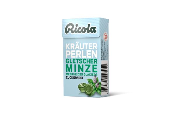 Ricola Kräuter Perlen Menthe de Glaciers sans sucre box 25 g
