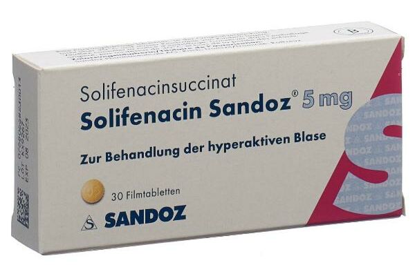 Solifénacine Sandoz cpr pell 5 mg 30 pce
