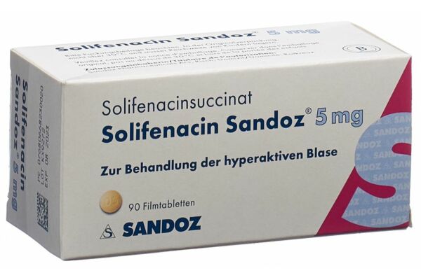 Solifénacine Sandoz cpr pell 5 mg 90 pce