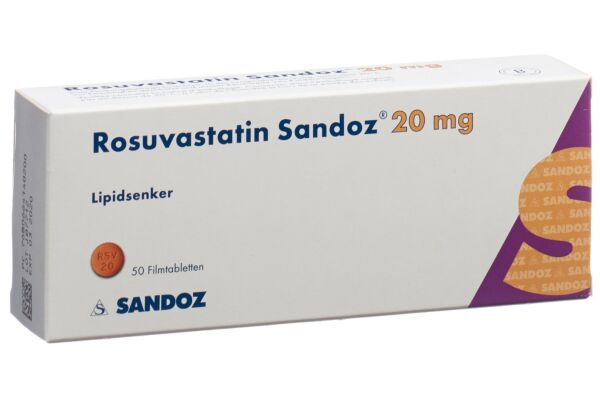 Rosuvastatine Sandoz cpr pell 20 mg 30 pce