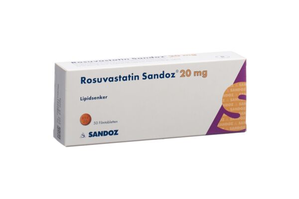 Rosuvastatin Sandoz Filmtabl 20 mg 50 Stk