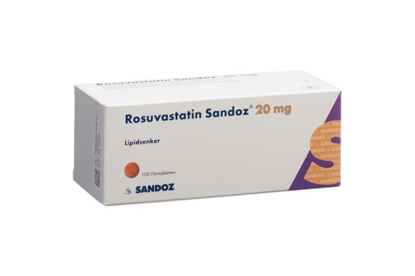 Rosuvastatin Sandoz Filmtabl 20 mg 100 Stk