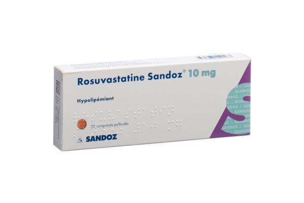 Rosuvastatine Sandoz cpr pell 10 mg 30 pce