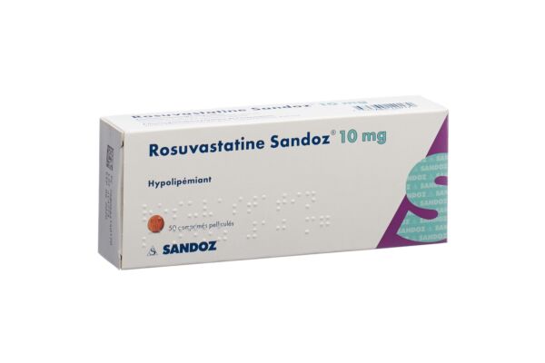 Rosuvastatine Sandoz cpr pell 10 mg 50 pce
