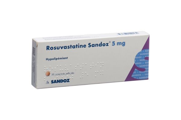 Rosuvastatine Sandoz cpr pell 5 mg 30 pce