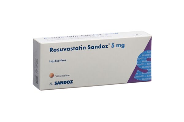 Rosuvastatine Sandoz cpr pell 5 mg 50 pce