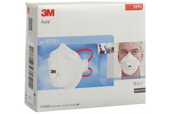 3M masque protection FFP3 avec soupape 10 pce