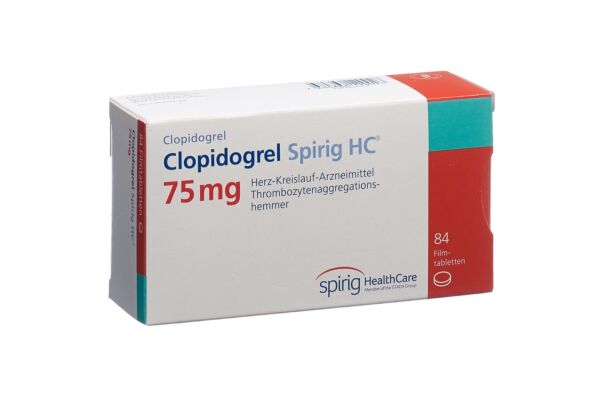 Clopidogrel Spirig HC Filmtabl 75 mg 84 Stk