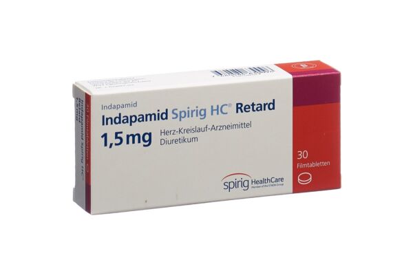 Indapamid Spirig HC Ret Filmtabl 1.5 mg 30 Stk