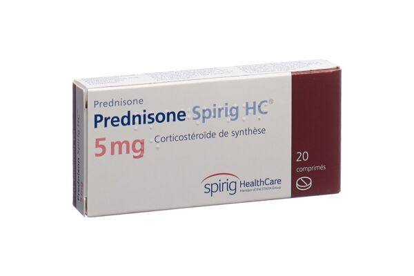Prednison Spirig HC Tabl 5 mg 20 Stk