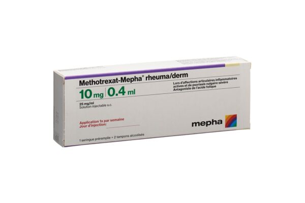 Methotrexat-Mepha rheuma/derm sol inj 10 mg/0.4ml ser pré
