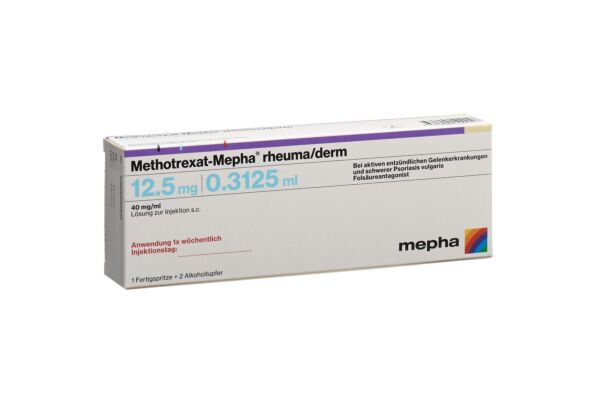 Methotrexat-Mepha rheuma/derm sol inj 12.5 mg/0.3125ml ser pré