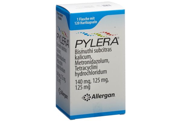 Pylera caps 140 mg/125 mg/125 mg bte 120 pce