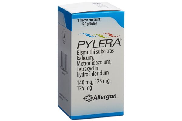Pylera caps 140 mg/125 mg/125 mg bte 120 pce