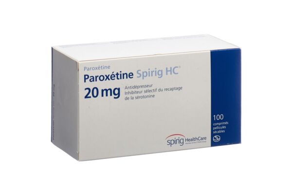 Paroxétine Spirig HC cpr pell 20 mg 100 pce