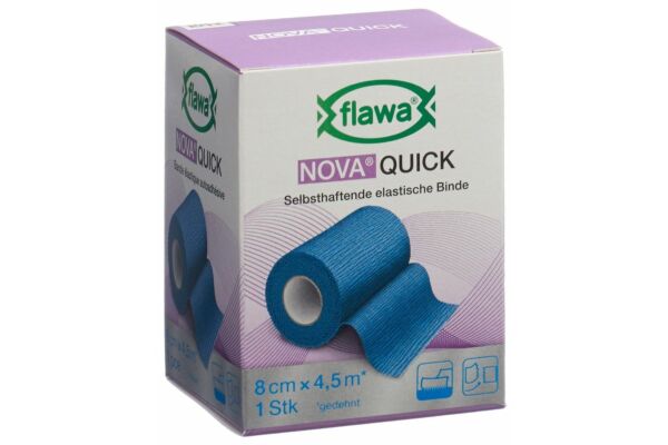 Flawa Nova Quick bande autocollante cohésive 8cmx4.5m bleu