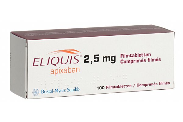 Eliquis cpr pell 2.5 mg 168 pce