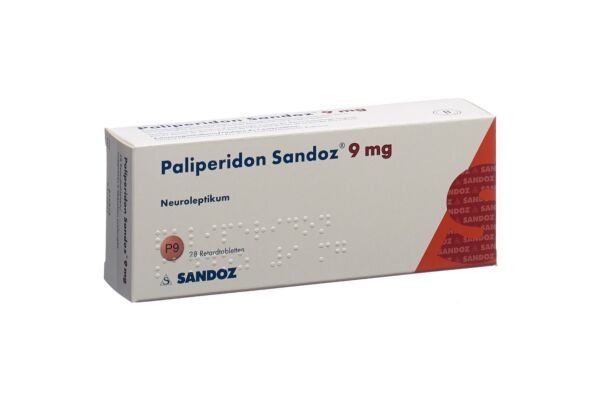 Palipéridone Sandoz cpr ret 9 mg 28 pce