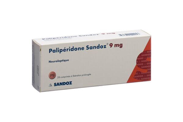 Palipéridone Sandoz cpr ret 9 mg 28 pce