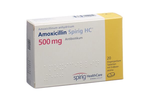 Amoxicillin Spirig HC Disp Tabl 500 mg 20 Stk