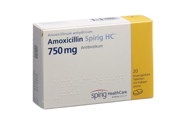 Amoxicilline Spirig HC cpr disp 750 mg 20 pce