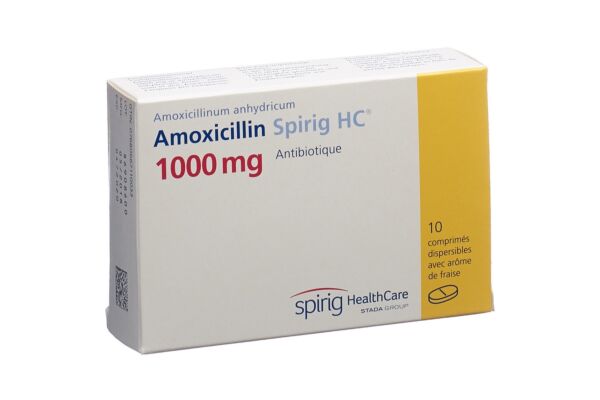 Amoxicilline Spirig HC cpr disp 1000 mg 10 pce
