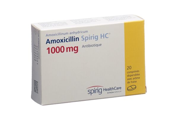 Amoxicillin Spirig HC Disp Tabl 1000 mg 20 Stk