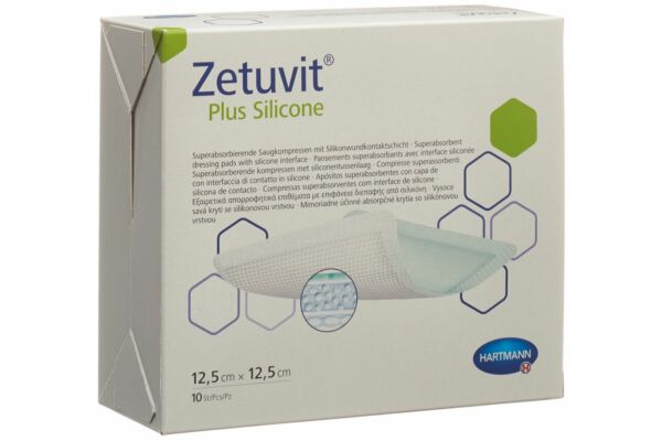 Zetuvit Plus Silicone 12.5x12.5cm 10 pce