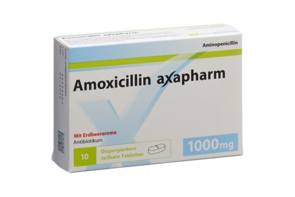 Amoxicillin axapharm Disp Tabl 1000 mg 10 Stk
